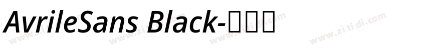 AvrileSans Black字体转换